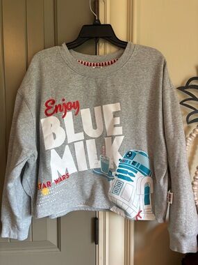 Star Wars R2-D2 'Blue Milk' Grey Women’s Sweatshirt